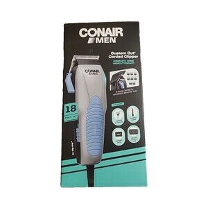 Conair Man Custom Cut Clippers 18-piece Home Haircut Kit New in Box with Case